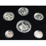 London Mint Office, King Edward VIII 1936 new strike sterling silver pattern six coin set in