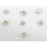 Seven old cut diamonds, 0.13g