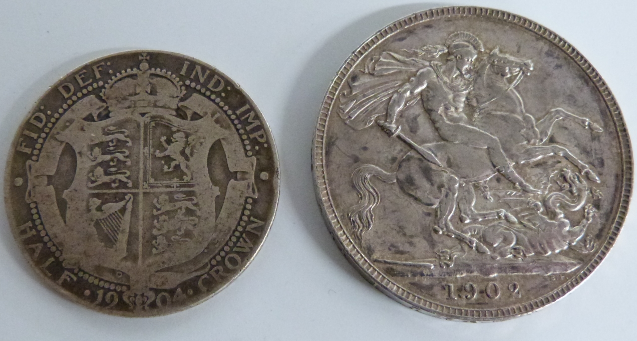 1902 crown and 1904 half crown - Image 2 of 2