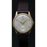 Omega 9ct gold gentleman's wristwatch ref. 687616 with inset subsidiary seconds dial, gold