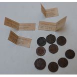 Eight various 18thC Conder halfpenny tokens to include Manchester, Liverpool, Lancashire, Norfolk