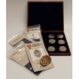 WWI centenary commemorative coin set, cased with certificate, together with History of Deutscher