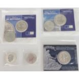 Seven silver bullion £2 Britannia coins 1998-2007
