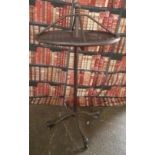 Industrial/haberdashery/shopfitting steel and weldmesh carousel style hanging rail/shelf unit raised