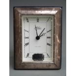 Hallmarked silver framed R.Carr clock in photograph type mount, Sheffield 1996, height 12cm