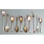 Quantity of hallmarked silver cutlery including pickle fork long jam spoon etc weight 171g