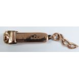 A 10ct rose gold cigar cutter, Birmingham 1903, 13.8g