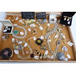 A collection of costume jewellery including Exquisite, Trifari, Jewelcraft, Coro, Sarah Coventry,