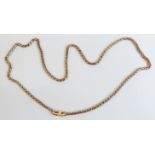 Victorian 9ct gold necklace, 6.5g