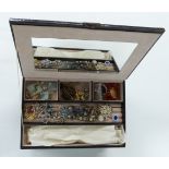 A collection of jewellery in black jewellery box including Exquisite, Miracle etc