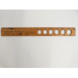 Jeweller's ruler for AD Ries & Coy Gem & Pearl Merchants of 15 Charles Street, Hatton Garden London,