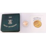 1980 proof gold full sovereign, cased with certificate