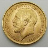 1914 gold half sovereign