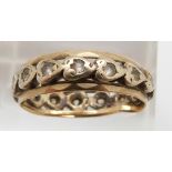 A yellow metal eternity ring, 2.8g, size I