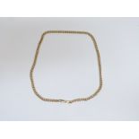 A 9ct gold curb link necklace, 13.6g