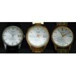 Three Seiko gentleman's wristwatches comprising Sportsmatic Calendar ref. 7625-1980, Sportsmatic