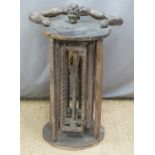 An African figural CD rack, H93cm