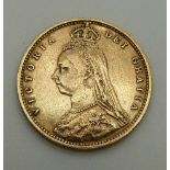1892 gold half sovereign
