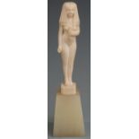 Art Deco carved ivory figure of an Egyptian lady, possibly by Somme, Preiss or Ludwig Walther, on