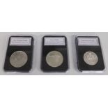 Westminster "Canada 150 Historic Coin Set" comprising six silver coins, slabbed and contained in a