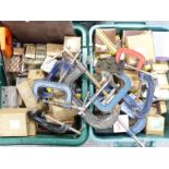 Two boxes containing a large quantity of boxed screws including slot headed wood screws,