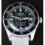 Cardinal Submarine gentleman's diver's wristwatch with date aperture, luminous hands and hour