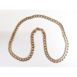 A 9ct gold curb link necklace, 30cm drop, 59.5g