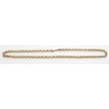 A 9ct gold belcher chain, 9.3g, 24cm drop.