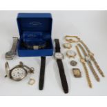 Twelve various ladies and gentleman's wrist and pocket watches including Mountaineer Professional