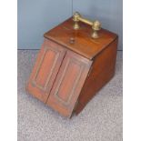 19thC mahogany coal box