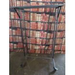 Industrial/haberdashery/shopfitting steel and weldmesh hanging rail/ display stand to accommodate