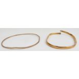 Two 9ct gold bangles, 9.2g