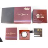 2015 gold full sovereign in Royal Mint deluxe case proof, fifth portrait edition, with certificate