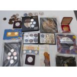 An amateur collection of UK coinage includes silver content, Charles II threepence etc and Royal