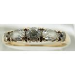 A 9ct gold ring set with cubic zirconia, 2.3g, size Q