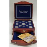 PCS collectors cabinet Early American Silver Coins, 13 coins in all including 1879 Morgan dollar -