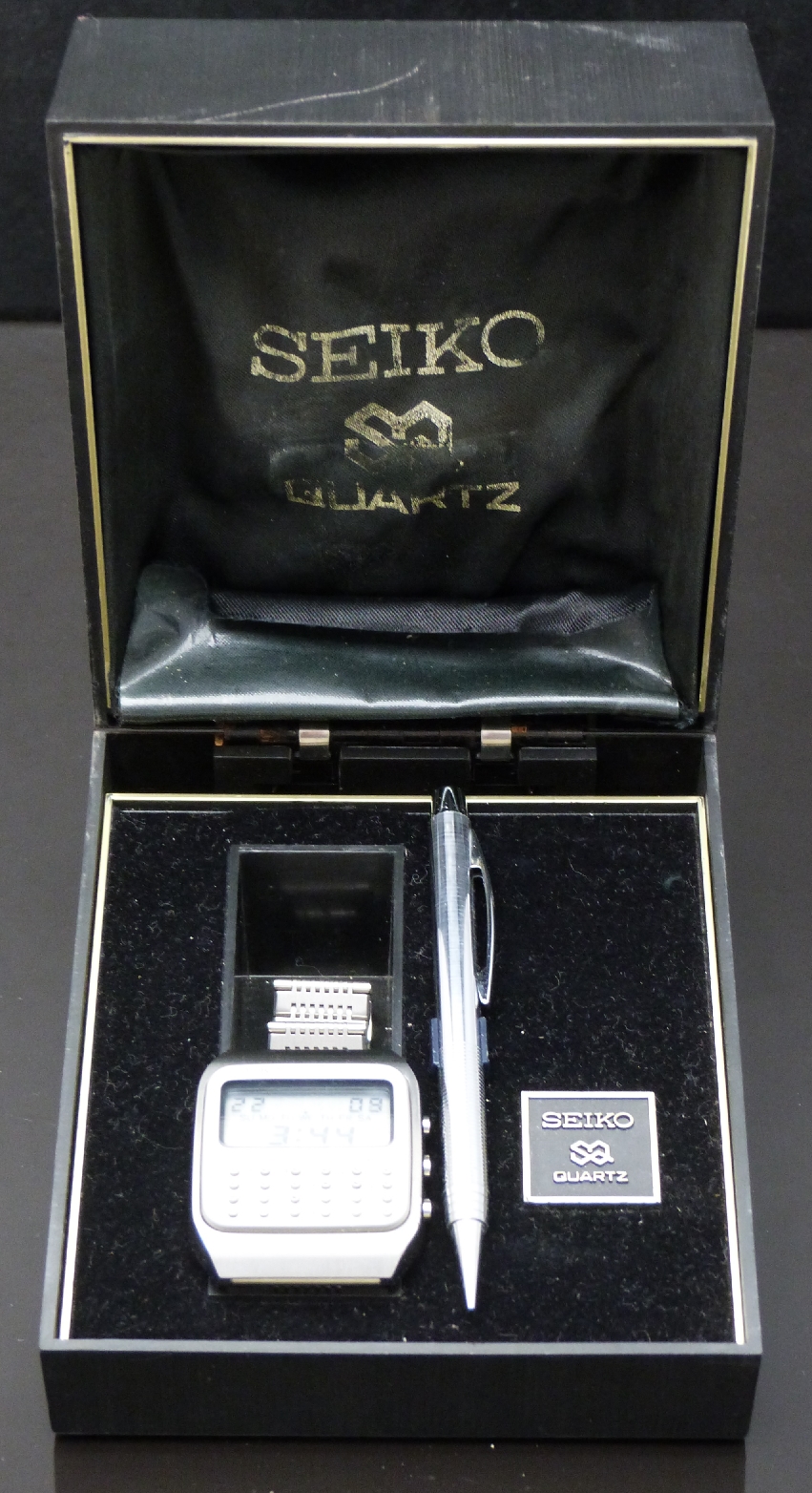 Seiko Calculator gentleman's wristwatch ref. C153-5007 with digital display and stainless steel - Image 4 of 4