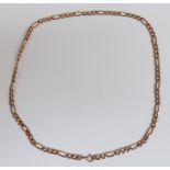 A 9ct gold necklace, 10.9g