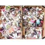 A collection of costume jewellery including beads, bangles, brooches etc