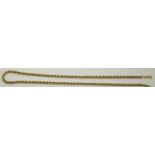 A 9ct gold rope twist necklace, 5.3g, 23cm drop.