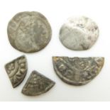 Edward II (1307-1327), two long cross hammered silver pennies, poor and clipped together with a John