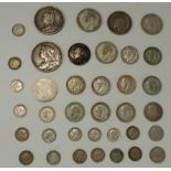 A quantity of largely Victorian coinage including 1889 and 1896 crowns, 95g, together with 120g of