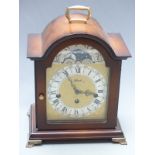 Hermle Westminster chime mounted clock with monophase dial, 25cm tall