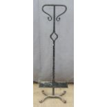 Wrought iron boot scraper, width 35cm