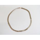 A 9ct gold bi-coloured plaited necklace, 9.8g