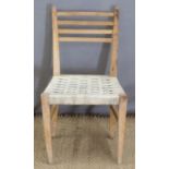 Rush seated child's chair, W27 x H56cm