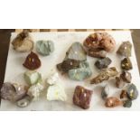 Twenty-six large mineral samples and geodes.