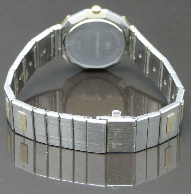 Raymond Weil ladies wristwatch ref. 8033 with gold dauphine hands, striped gold dial, faceted bi- - Image 3 of 3