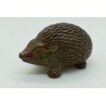 Japanese bronze hedgehog, 3.5cm long