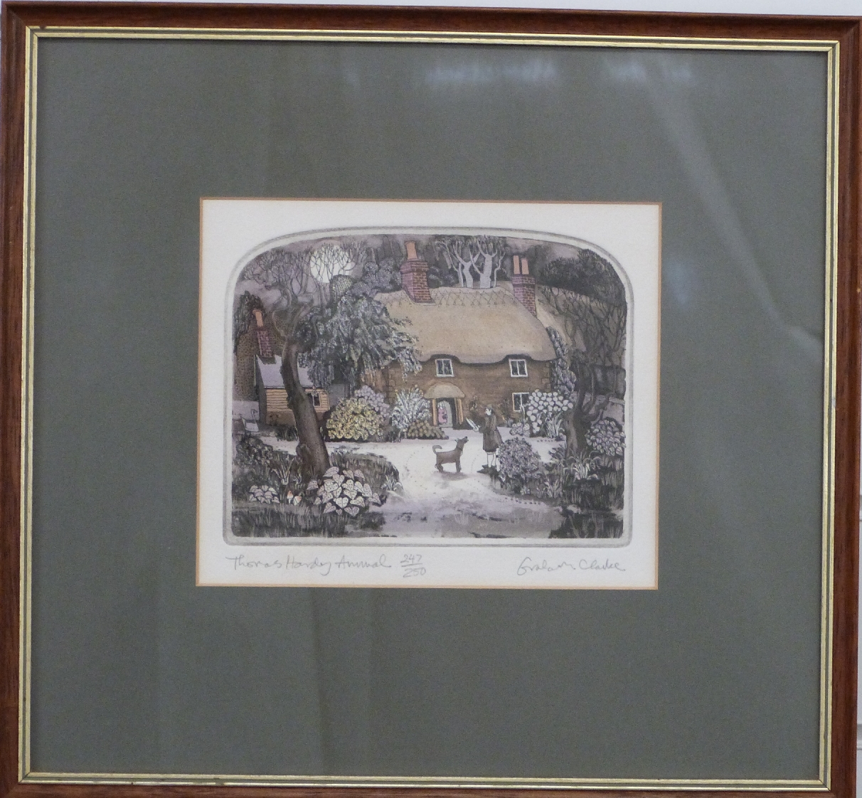 Two Graham Clarke signed limited edition (247/250) etchings one 'Thomas Hardy Annual' the other '